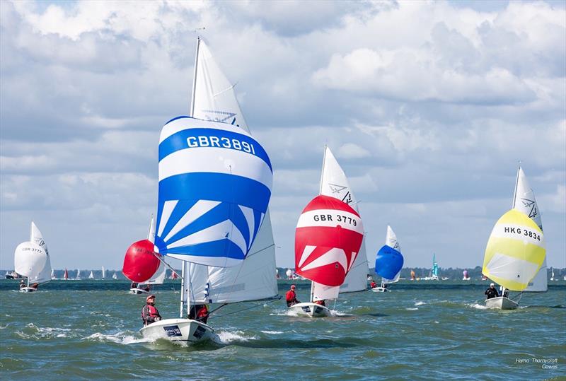 Flying Fifteens at Cowes photo copyright Hamo Thorneycroft taken at Cowes Corinthian Yacht Club and featuring the Flying Fifteen class