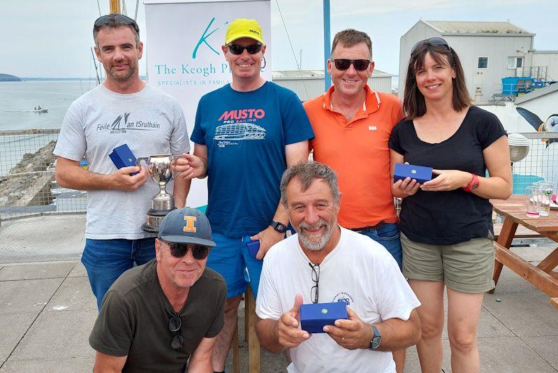 Irish Flying Fifteen Southern Championships at Waterford Harbour - Back row (L to R) Niall O'Brien and Ronan O'Brien, Southern Champions, Peter Murphy & Ciara Mulvey, Silver Fleet winners. Front row (L to R) John O'Sullivan & Pat Kiersey, Bronze Fleet win - photo © Cormac Bradley