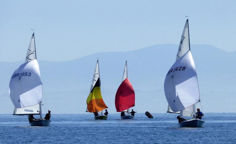 The leading Flying Fifteens just round the turning mark making the best of the light wind during Kippford Week 2022 photo copyright Becky Davison taken at Solway Yacht Club and featuring the Flying Fifteen class