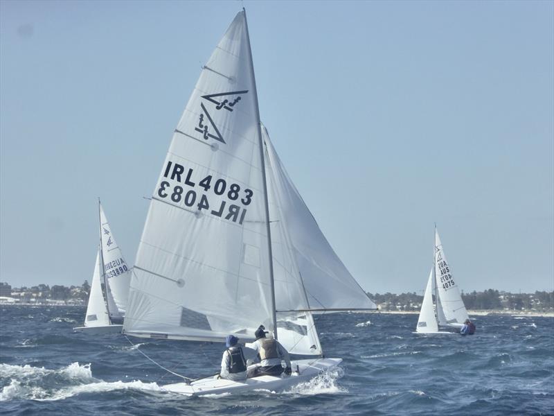 Lavery & Green on day 1 of the Flying 15 Worlds at Fremantle, West Australia photo copyright Regatta Services taken at Royal Freshwater Bay Yacht Club and featuring the Flying Fifteen class