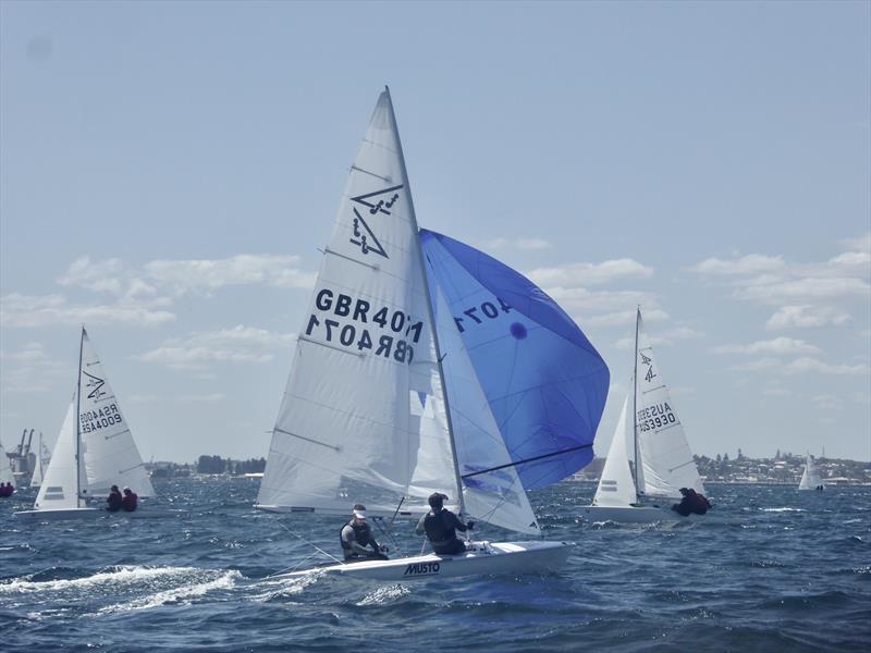 Vials & Turner on day 1 of the Flying 15 Worlds at Fremantle, West Australia photo copyright Regatta Services taken at Royal Freshwater Bay Yacht Club and featuring the Flying Fifteen class