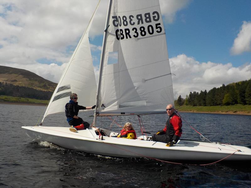 Anne Webb, Mary Dunkerley, Graham Massey photo copyright Nik Lever taken at Dovestone Sailing Club and featuring the Flying Fifteen class