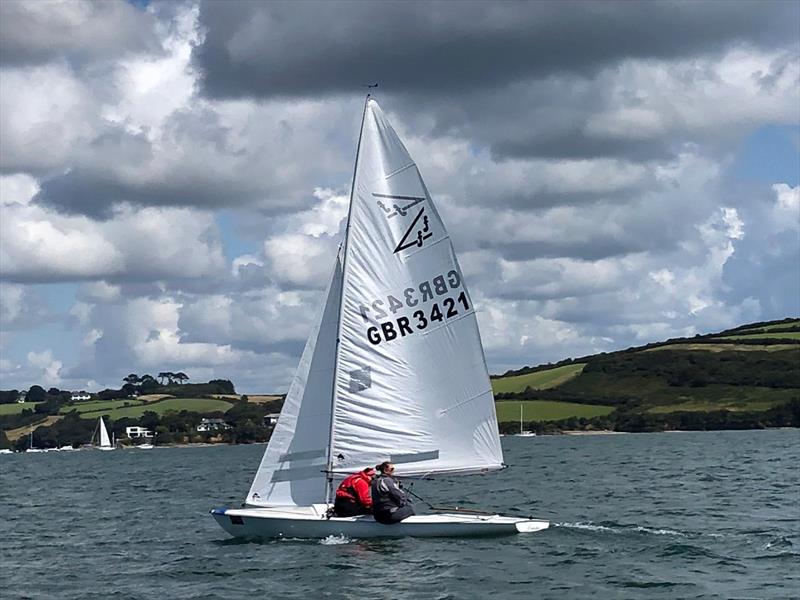 Abi Rickard races Flying Fifteens and her Ajax - photo © Falmouth Harbour