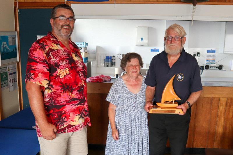 Sue Frayling-Cork (nee Rickerby) presented Gordon Daly with Sue's Spoon trophy - Kippford Week at Solway - photo © Nicola McColm