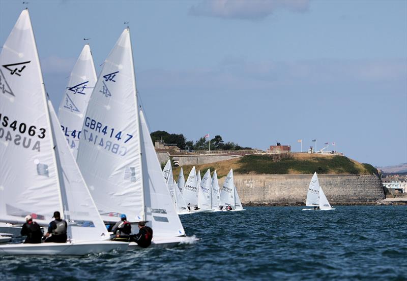 Race 9 start with HKG 3875 port tack flyer on day 5 of the 2025 Flying Fifteen Worlds at the WPNSA - photo © Mark Jardine