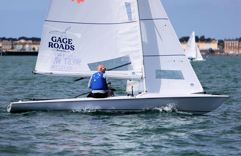 Race 9 - AUS 4136 on the second upwind leg on day 5 of the 2025 Flying Fifteen Worlds at the WPNSA - photo © Mark Jardine