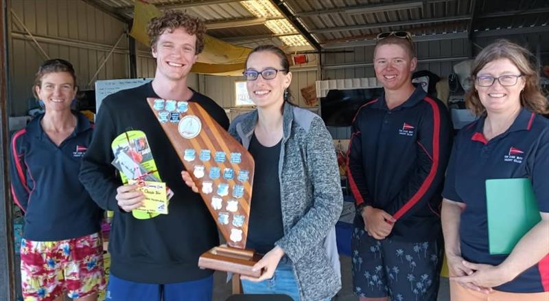 Classic Trophy - Nikki Magyar, Nick Bates and Ava McAndrew, Jonah Sayer and Michelle McAndrew photo copyright Nikki Magyar taken at Tin Can Bay Yacht Club and featuring the Flying Fifteen class