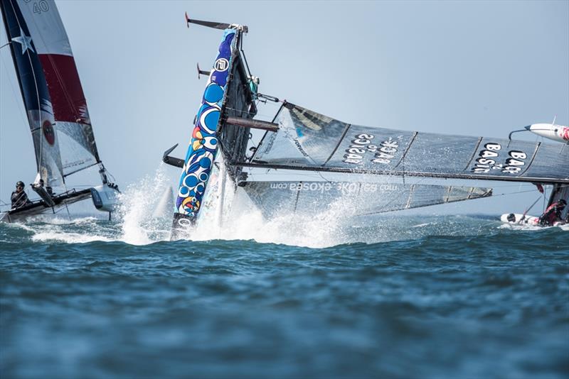 The Phantoms can reach breathtaking speeds of over 30 knots, but the power of these carbon-fibre multihulls should not be underestimated. - photo © Mark Lloyd
