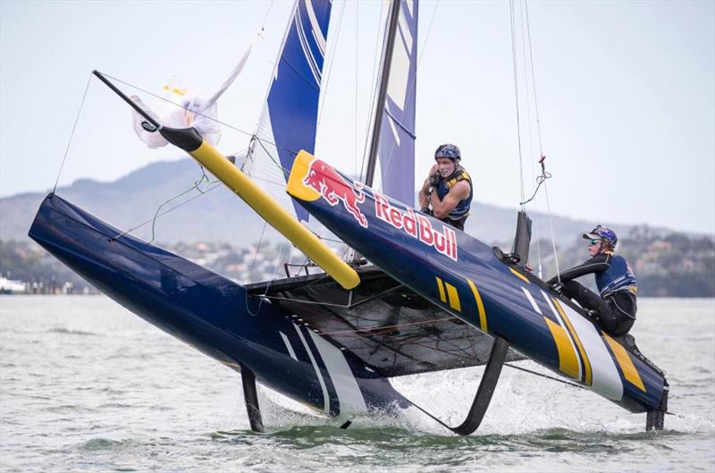 Red Bull Foiling Generation - NZ round - February 22-25, 2018 photo copyright Graeme Murray taken at Royal New Zealand Yacht Squadron and featuring the Flying Phantom class