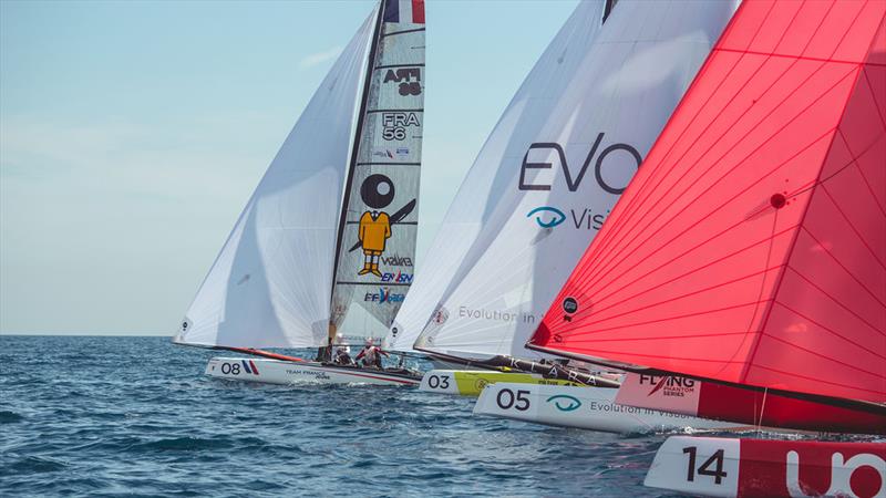 Extreme Sailing Series - Act 3, Barcelona 2018 - Day Two - Flying Phantoms photo copyright Lloyd Images taken at  and featuring the Flying Phantom class
