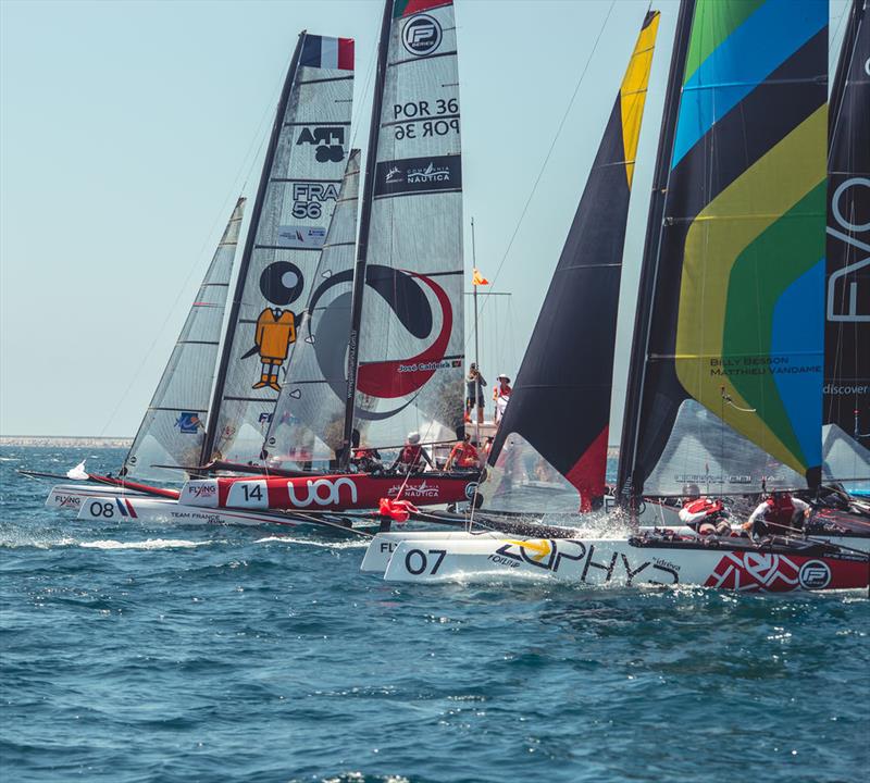 Extreme Sailing Series™ Act 3, Barcelona 2018 - Day Two - Flying Phantoms photo copyright Lloyd Images taken at  and featuring the Flying Phantom class