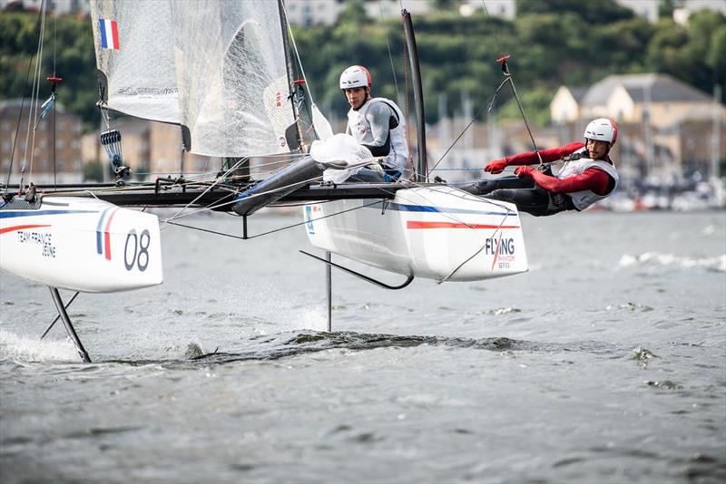 Extreme Sailing Series™ Cardiff 2018 - day four -Flying Phantoms photo copyright Vincent Curutchet / Lloyd Images taken at  and featuring the Flying Phantom class