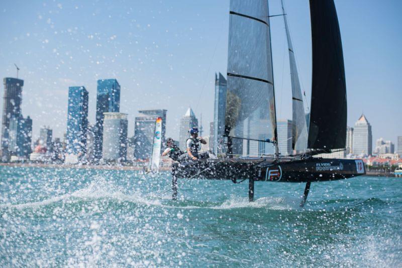 Hamilton Huas - Day 3 - Extreme Sailing Series Qingdao Mazarin Cup 2018 photo copyright Patrick Condy taken at  and featuring the Flying Phantom class