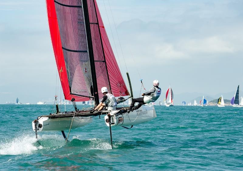 Overall winner Flying Phantom Flyer - 2018 Turkish Airlines Around the Island Race photo copyright RHKYC / Michele Felder taken at Royal Hong Kong Yacht Club and featuring the Flying Phantom class