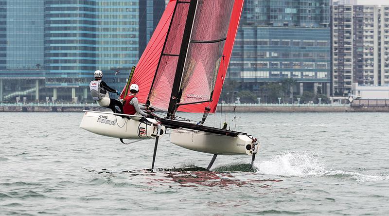 Mark Thornburrow (helm) ready for a crack at the Cariad Trophy (Hong Kong) - photo © Guy Nowell