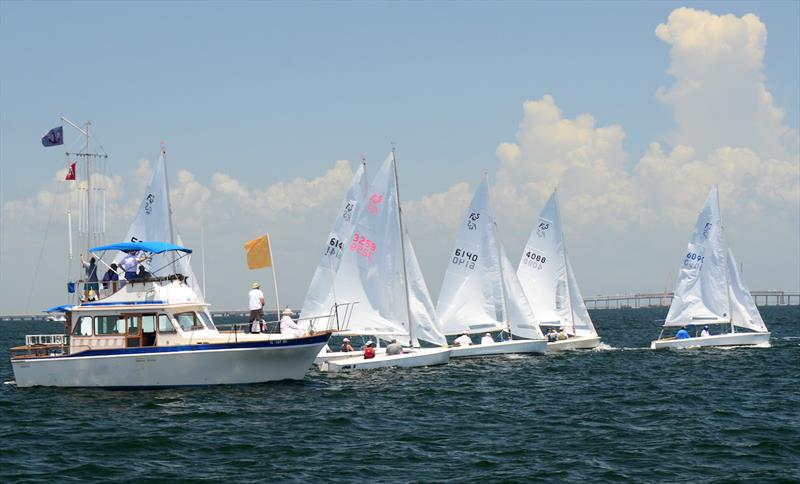 In the Challenger Series, scores are not so tight. Steve and Renee Comen of Dallas TX in Scot #6090 hold a seemingly comfortable lead with nine points after scores of 1-2-3-4 photo copyright Talbot Wilson taken at Pensacola Yacht Club and featuring the Flying Scot class
