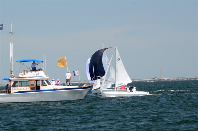 Tyler and Carrie Andrews (6130) from Deer Park, MD are tied for second place in the championship Division after two races in the Flying Scot North American Championship Qualifying Series at Pensacola Yacht Club with 11 points, two fronts out of first. - photo © Talbot Wilson