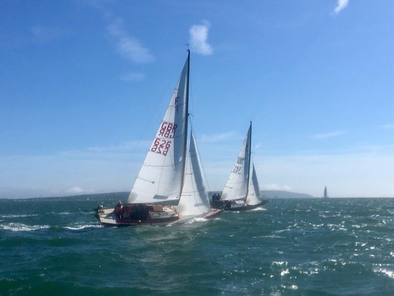 Paloma and Lady Linda returning to Lymington after Nordic Folkboat West Solent Series race 2 photo copyright Susie Potter taken at Royal Lymington Yacht Club and featuring the Folkboat class