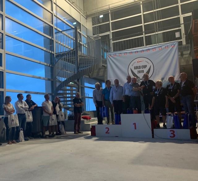 Podium at the Nordic Folkboat Gold Cup 2019 - photo © Jens Thuroe