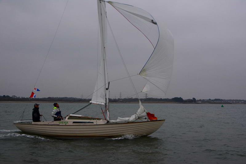 Folkboat Svenja during HRSC Early Bird Race 1 - photo © Trevor Pountain