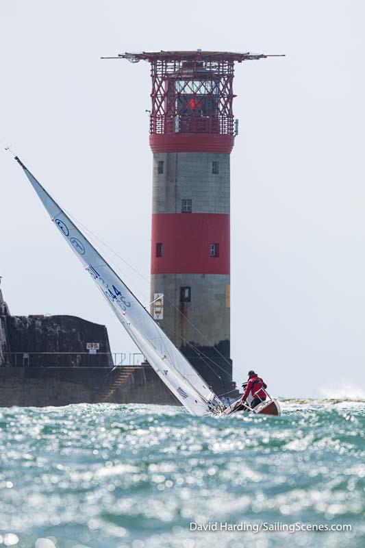 Pancho, SUI3344, International Folkboat, during the during the Round the Island Race 2022 photo copyright David Harding / www.sailingscenes.com taken at Island Sailing Club, Cowes and featuring the Folkboat class