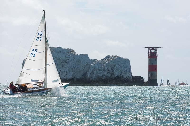 Blue Mist, FB46, Folkboat, during the during the Round the Island Race 2022 photo copyright David Harding / www.sailingscenes.com taken at Island Sailing Club, Cowes and featuring the Folkboat class