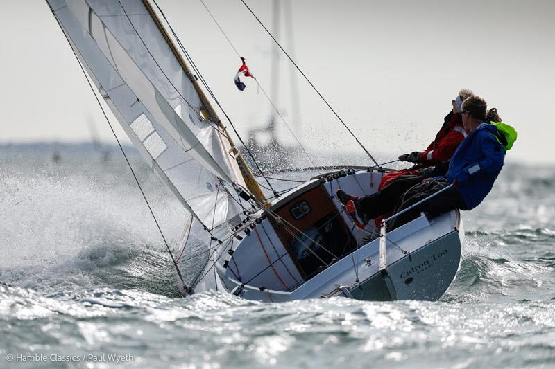 Cidron Too – Nordic Folkboat  / James Walters - 10th Hamble Classics Regatta photo copyright Paul Wyeth / www.pwpictures.com taken at Hamble River Sailing Club and featuring the Folkboat class