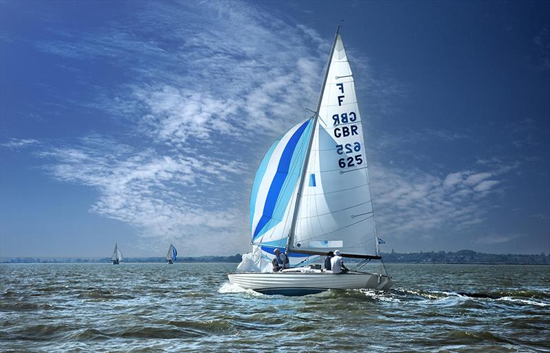 The leading Nordic Folkboat - Mersea Week photo copyright Chrissie Westgate taken at West Mersea Yacht Club and featuring the Folkboat class