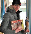 Oliver Stollery with his prize and Junior Champion's Trophy - Footy National Championship at Frensham © Peter Stollery