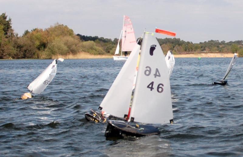 Videlo Globe Footy Open at Frensham Pond photo copyright Roger Stollery taken at Frensham Pond Sailing Club and featuring the Footy class