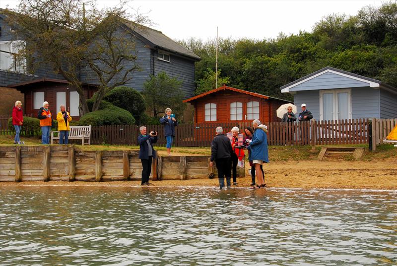 Footys help to launch a book photo copyright Roger Stollery taken at Waldringfield Sailing Club and featuring the Footy class