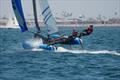 Steve and Jacob Rosenberg competing at the 2012 F18 Worlds, which was sailed out of Long Beach, and where Jacob was the lightest weight crew in the fleet. Steve Rosenberg calls this his most enjoyable regatta result &copy; Steve Rosenberg Collection