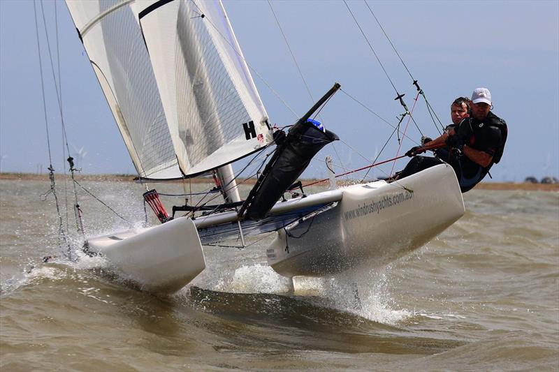 Pyefleet Week 2016 day 4 photo copyright Tim Bees taken at Brightlingsea Sailing Club and featuring the Formula 18 class
