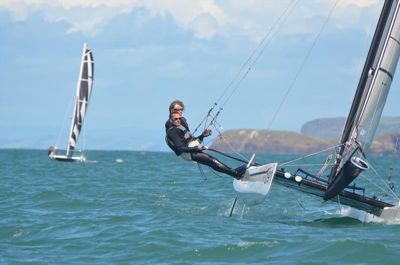 Tresaith Mariners 30th Anniversary Regatta photo copyright Gilly Llewelyn / www.gillyimages.co.uk taken at Tresaith Mariners Sailing Club and featuring the Formula 18 class