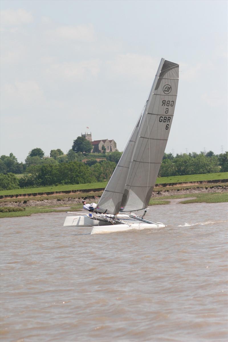 Adrian Maddison and Sarah Sully at the 60th Anniversary Regatta at Thornbury photo copyright Bill Garland taken at Thornbury Sailing Club and featuring the Formula 18 class