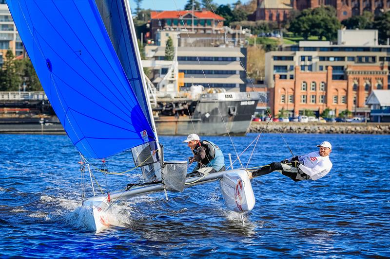 SailFest Newcastle Regatta photo copyright Salty Dingo taken at Newcastle Cruising Yacht Club and featuring the Formula 18 class