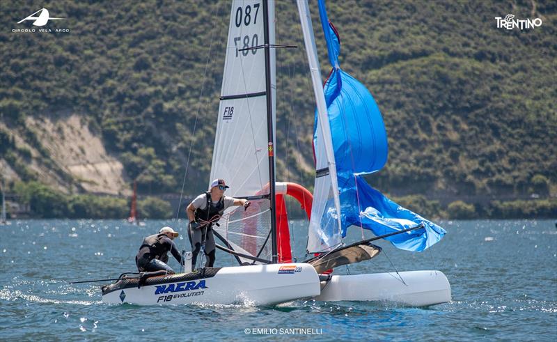 F18 European Championship 2022 at Circolo Vela Arco photo copyright Emilio Santinelli taken at Circolo Vela Arco and featuring the Formula 18 class