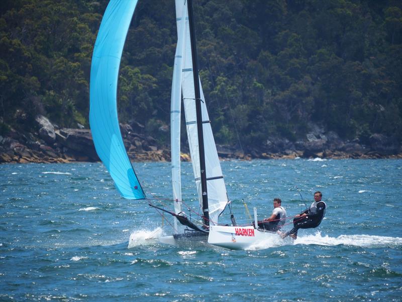 Palm Beach Sailing Club's annual 'Beware The Bullets' Regatta - Jed & Baz, looking cute as always photo copyright Dick Clarke taken at Palm Beach Sailing Club, Sydney and featuring the Formula 18 class