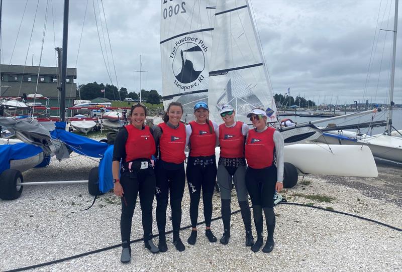 KB Knapp & Oscar MacGillivray (Team Ronstan) at last year's US Sailing Multihull Championships were scholarship recipients in 2022 photo copyright NAASA taken at Sail Newport and featuring the Formula 18 class