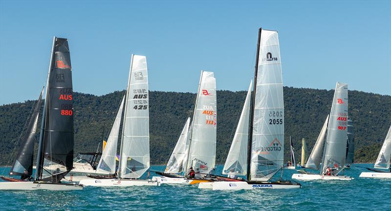 Bolt Racing out in front of the pack this afternoon - 2023 Airlie Beach Race Week photo copyright Shirley Wodson / ABRW taken at Whitsunday Sailing Club and featuring the Formula 18 class