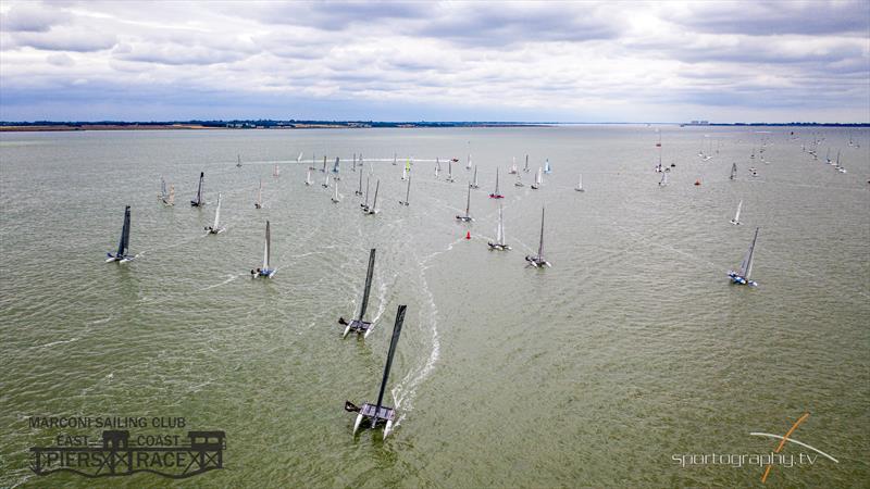 East Coast Piers Race photo copyright Alex Irwin / www.sportography.tv taken at Marconi Sailing Club and featuring the Formula 18 class