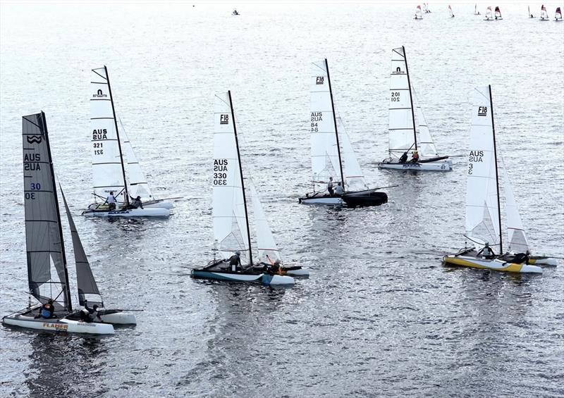 F18's in light wind - photo © SailsOnSwan