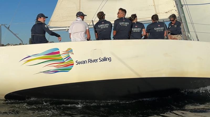 SailGP athletes enjoy twilight sailing on the Swan River - photo © Swan River Sailing