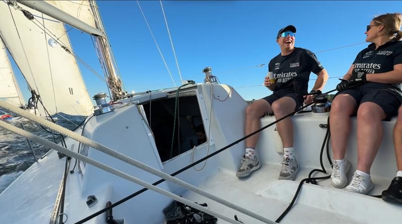 SailGP athletes enjoy twilight sailing on the Swan River - photo © Swan River Sailing