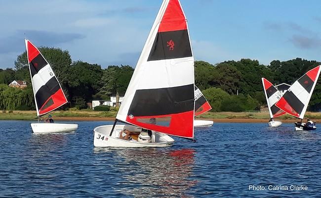 Foxer racing at Hamble River Sailing Club photo copyright Catrina Clarke taken at Hamble River Sailing Club and featuring the Foxer class