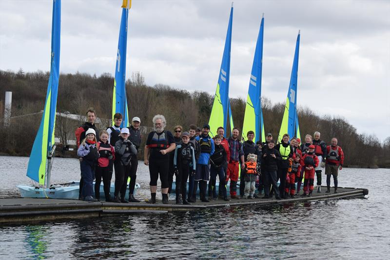 Ripon Sailing Club members across all generations enjoying the launch photo copyright Ripon SC taken at Ripon Sailing Club and featuring the Fusion class