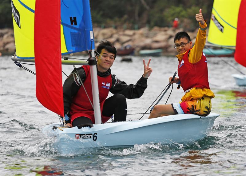 Someone is enjoying themslves! Boase Cohen & Collins Interschool Sailing Festival 2019 - photo © RHKYC / Guy Nowell