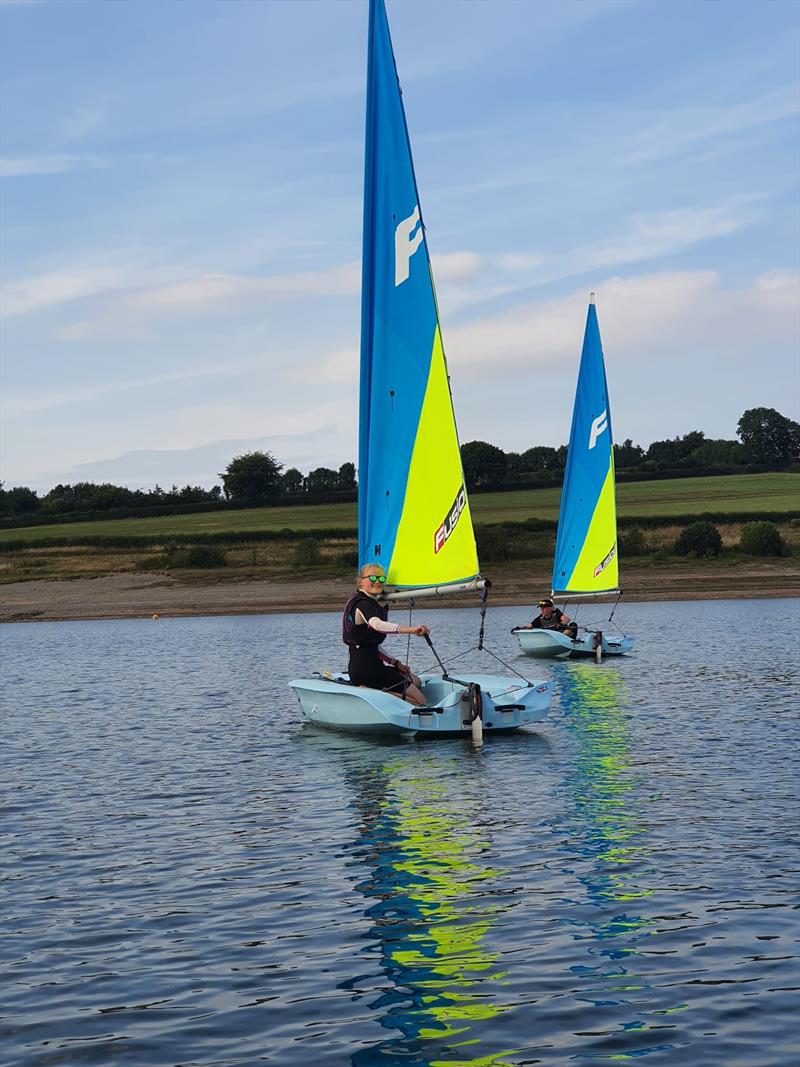 Molly Kelly overtook Jacob Chambers to take 1st place in the second race of the Wimbleball Lake Staff Fusion Regatta photo copyright Maddy Shaw taken at Wimbleball Sailing Club and featuring the Fusion class
