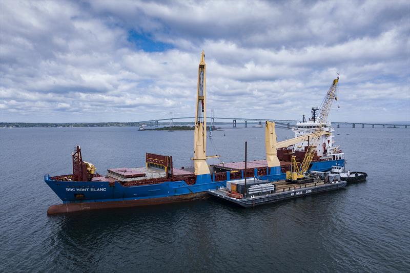 BBC Mont Blanc on charter by GAC Pindar for delivery of Volvo Ocean Race equipment travelling from Newport, Rhode Island to Gothenburg, Sweden photo copyright GAC Pindar / Helical Productions taken at  and featuring the  class