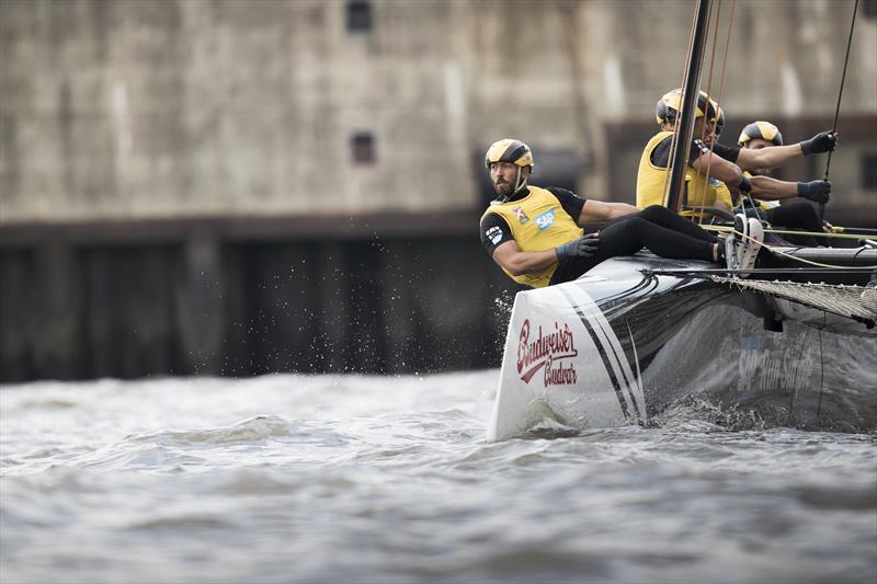 SAP Extreme Sailing Team on day 2 of Extreme Sailing Series™ Act 4, Hamburg photo copyright Mark Lloyd / www.lloydimages.com taken at  and featuring the GC32 class